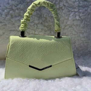 ALDO Pale Lime Textured Top-Handle Satchel/Crossbody bag (NEW)